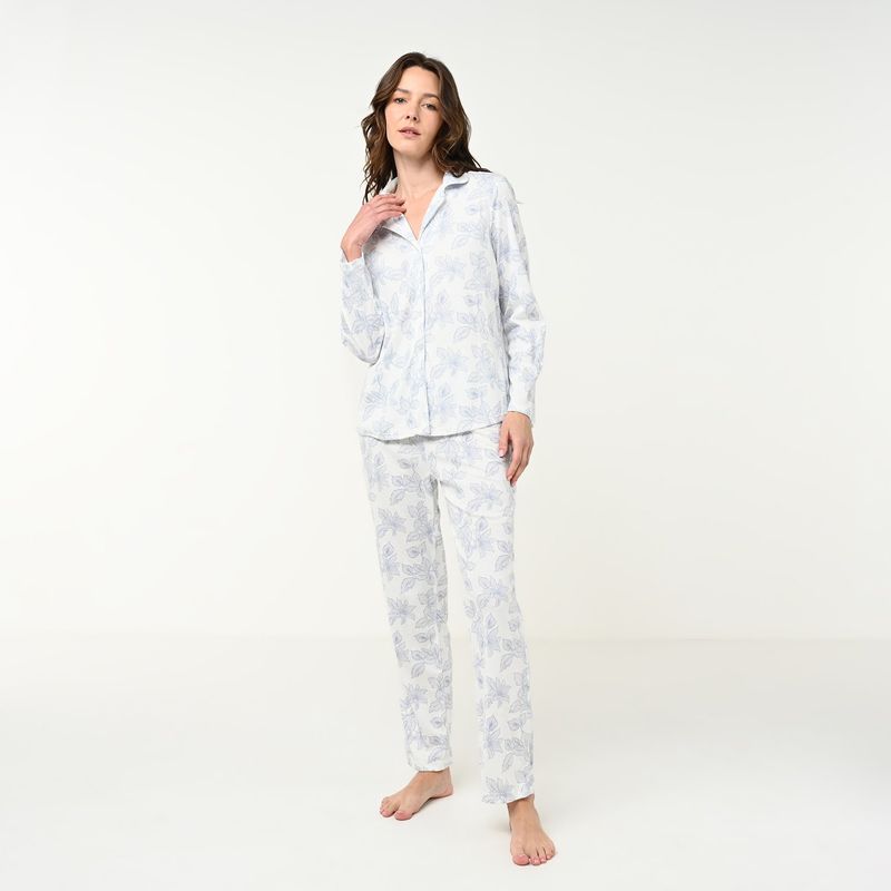 SOUTHLAND - Conjunto pijama navideña mujer pantalón y manga larga Southland
