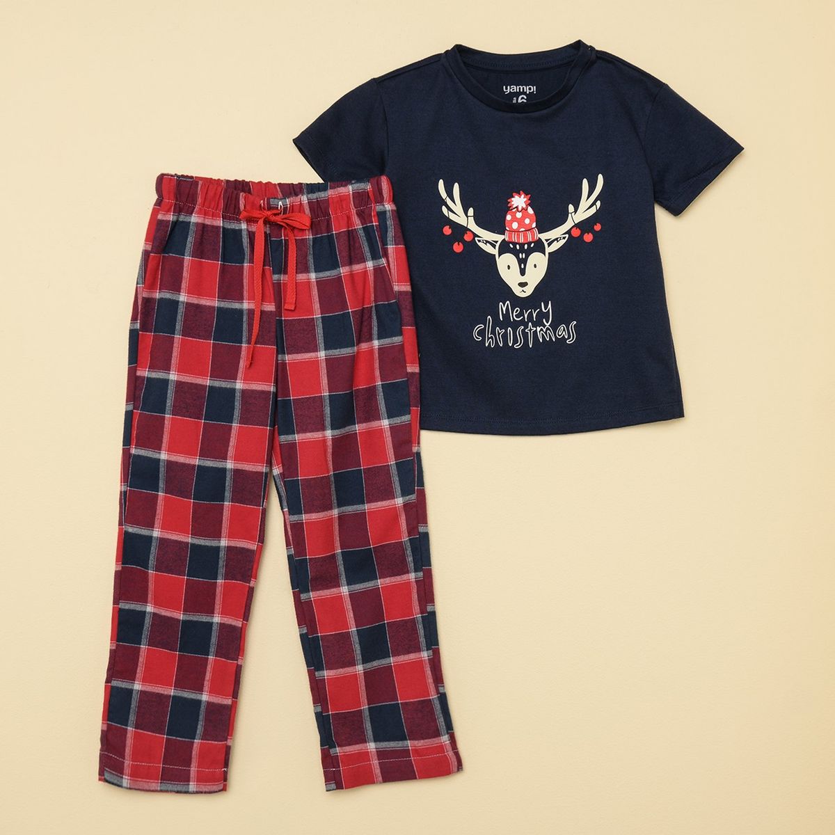 YAMP - Pijama para Niño 2 piezas con Estampado Cintura elásticada Manga corta Yamp