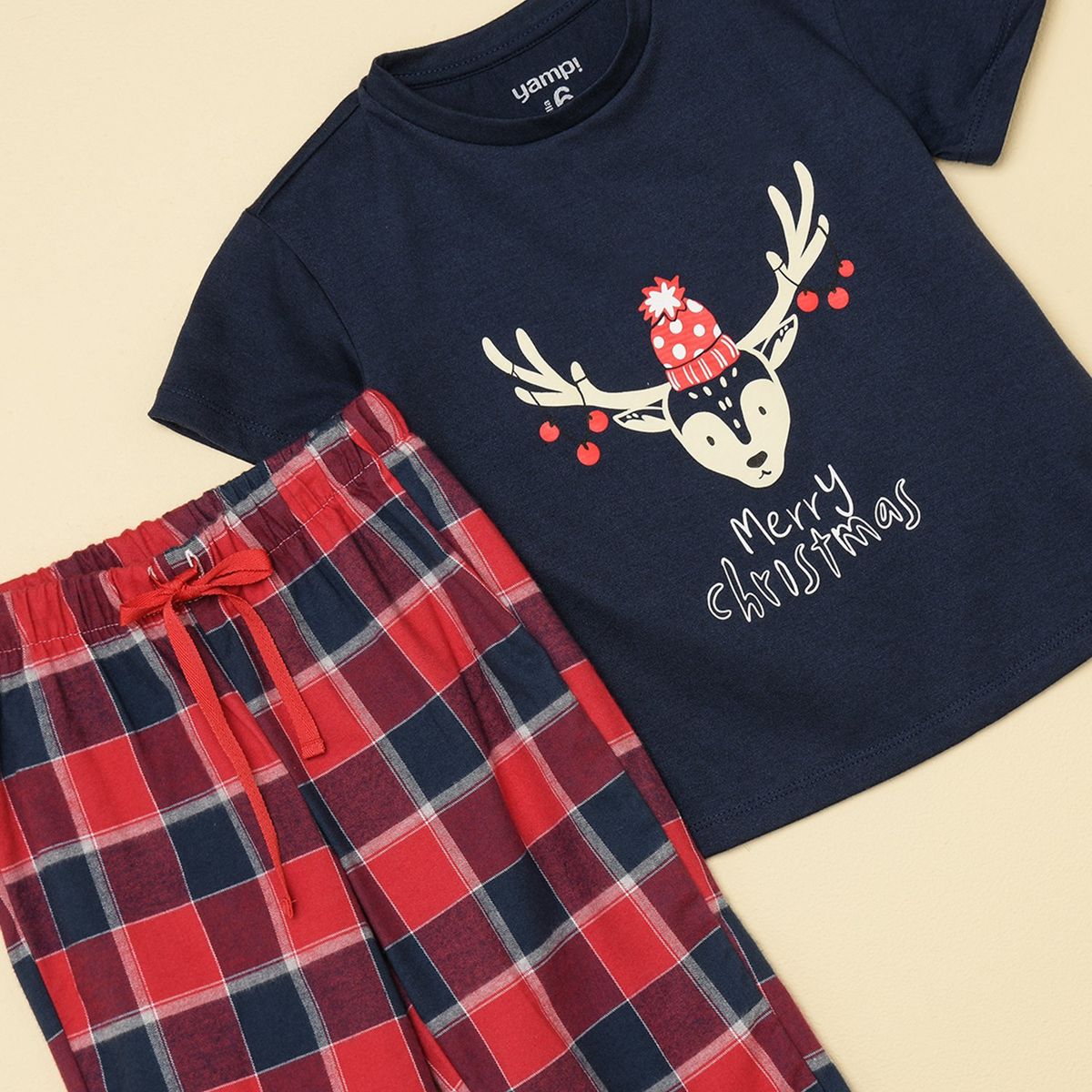 YAMP - Pijama para Niño 2 piezas con Estampado Cintura elásticada Manga corta Yamp