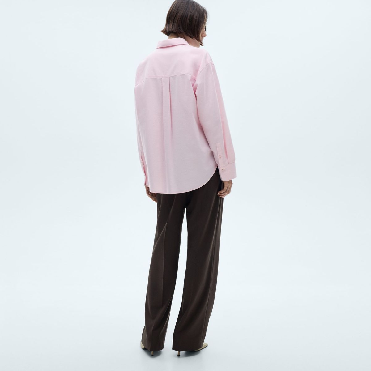 MANGO - Camisa Mujer Manga larga de Algodón MANGO