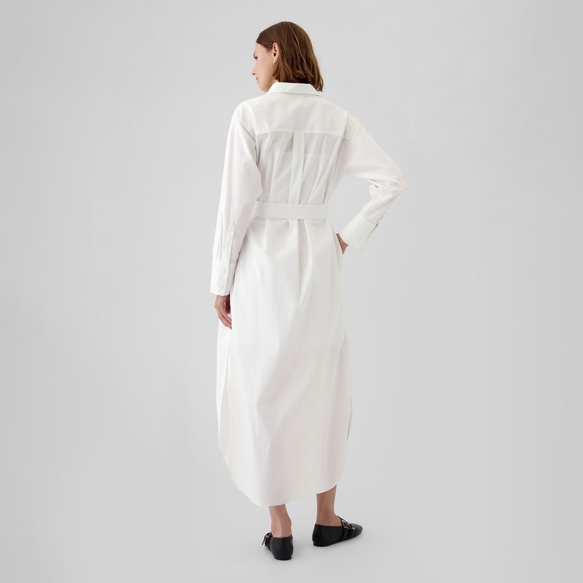 GAP - Vestido Mujer Largo Anudado de Algodón orgánico GAP