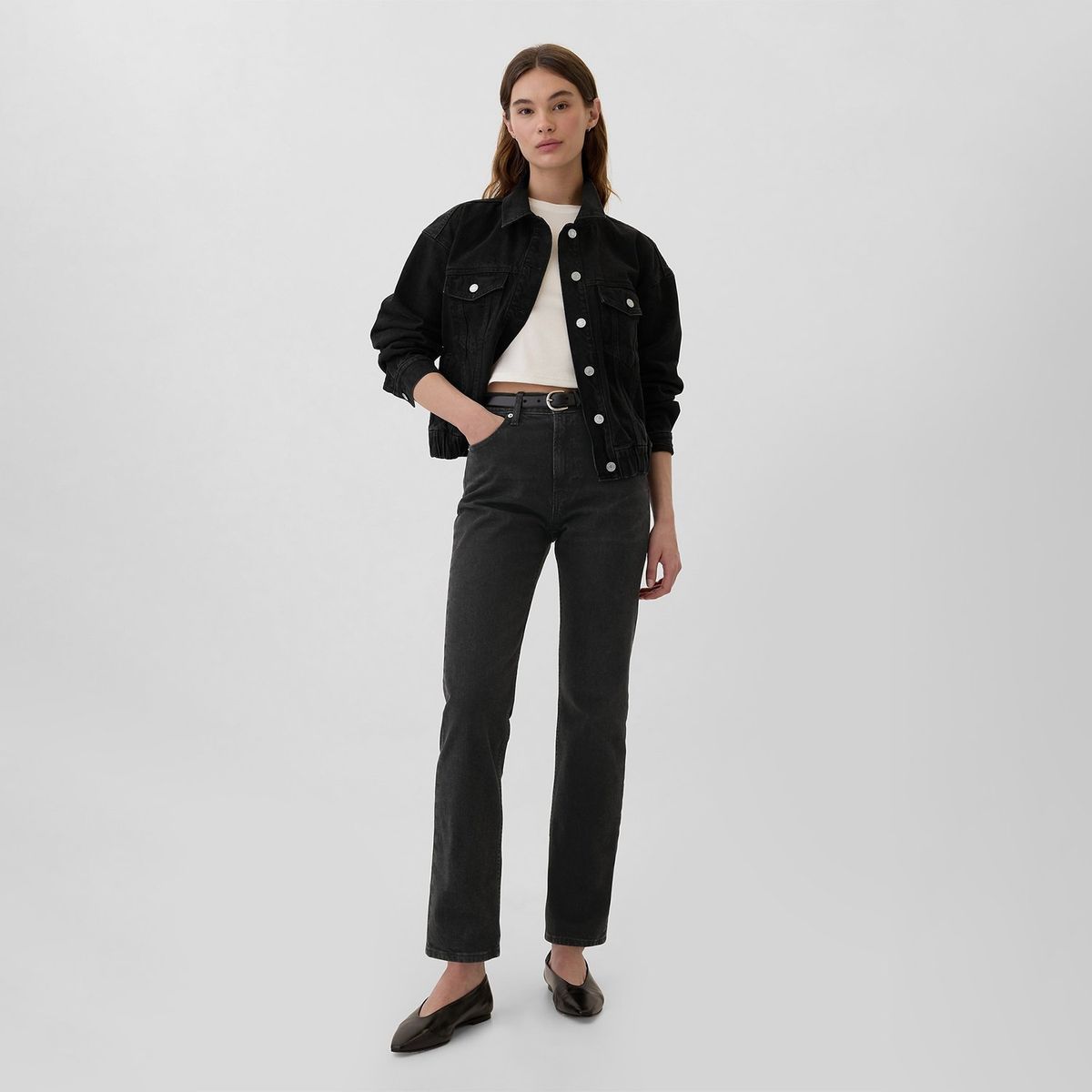 GAP - Jean Recto Mujer Tiro alto GAP