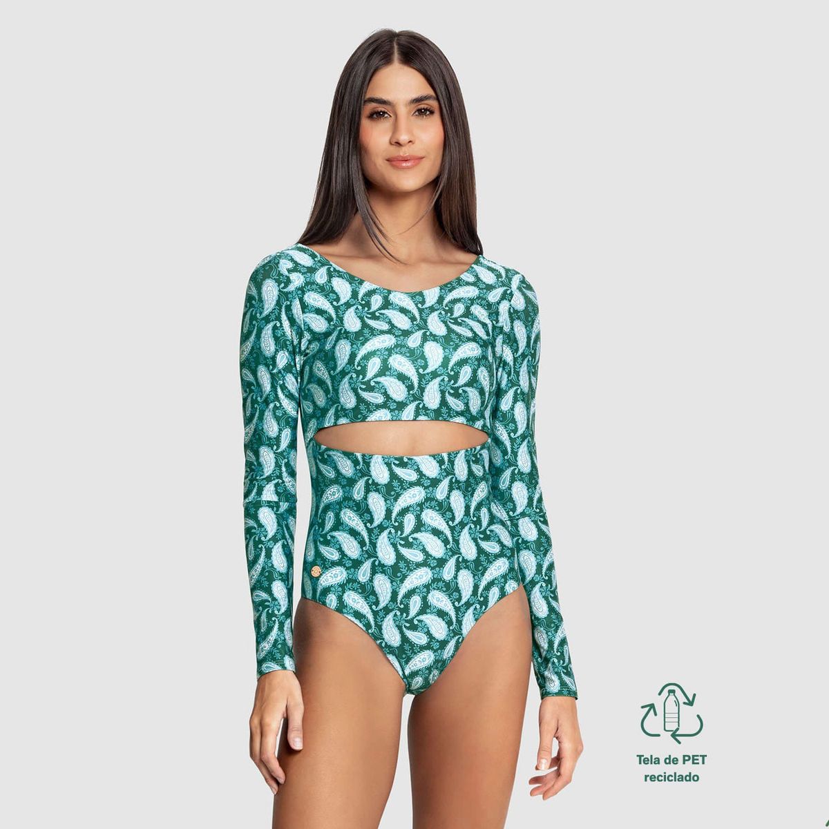 LEONISA - Vestido de baño Enterizo manga larga