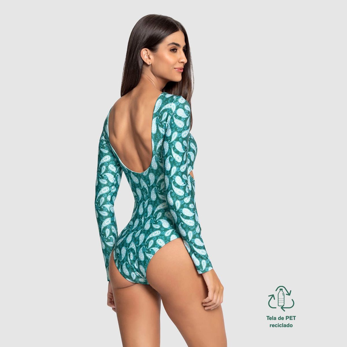 LEONISA - Vestido de baño Enterizo manga larga