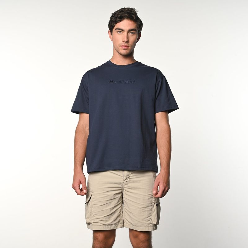 ECKO - Camiseta Hombre Manga corta con Bordado de Algodón Ecko
