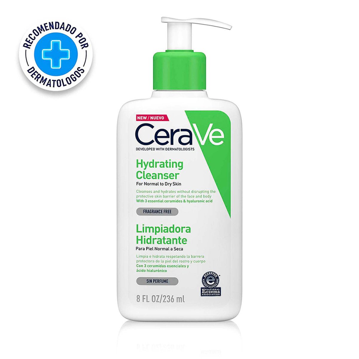 CERAVE - Limpiador Limpiador Hidratante 8Oz CeraVe para Piel Normal 236 ml