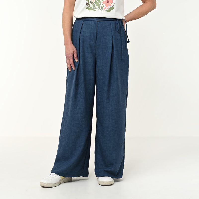 NEWPORT - Pantalón Wide Leg Mujer Tiro alto Newport
