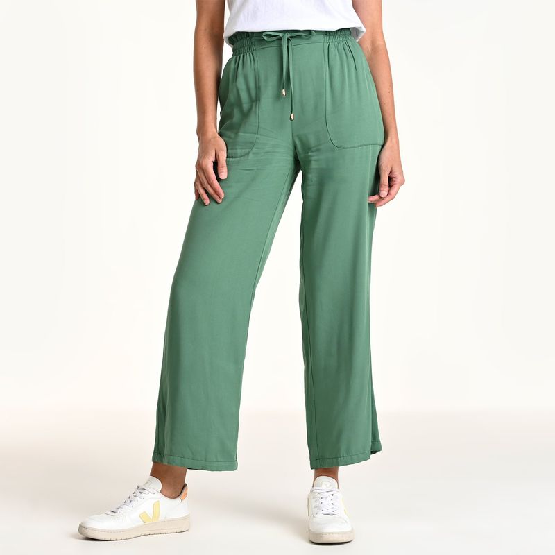 NEWPORT - Pantalón Wide Leg Mujer Tiro alto Newport