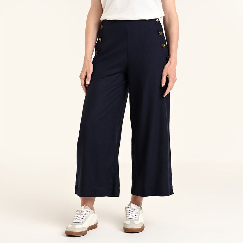 NEWPORT - Pantalón Wide leg Mujer Tiro alto Newport