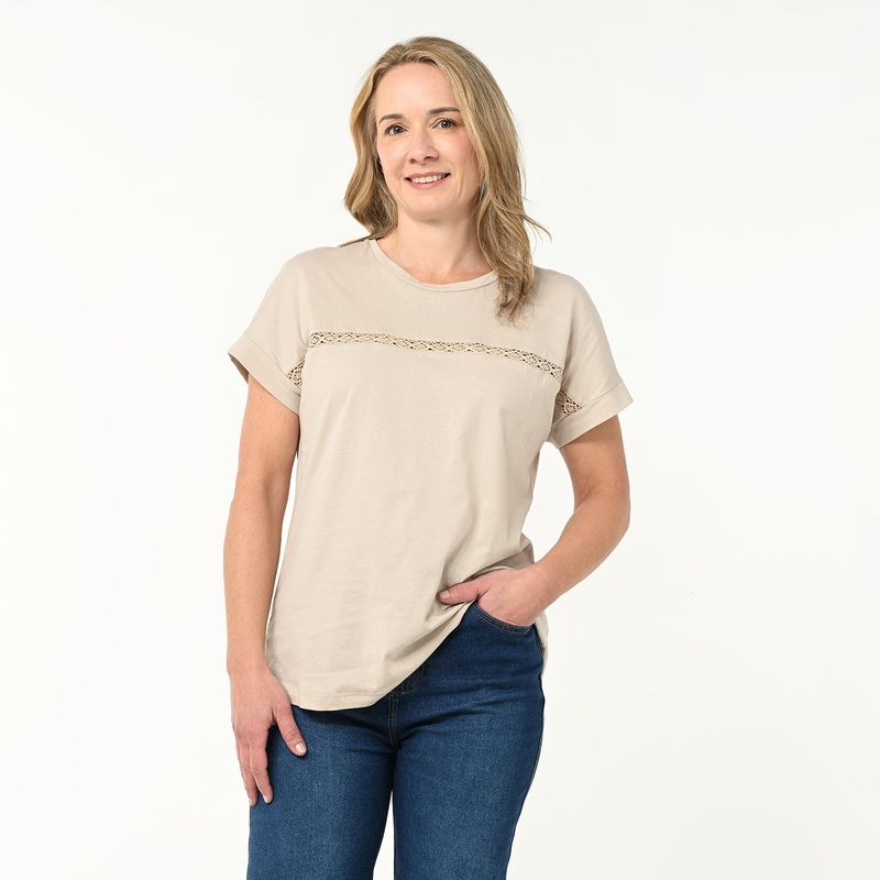 NEWPORT - Camiseta Mujer Manga corta de Algodón Newport
