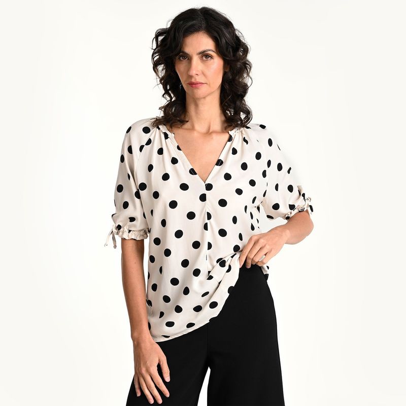SOUTHLAND - Blusa Mujer Manga corta globo Southland