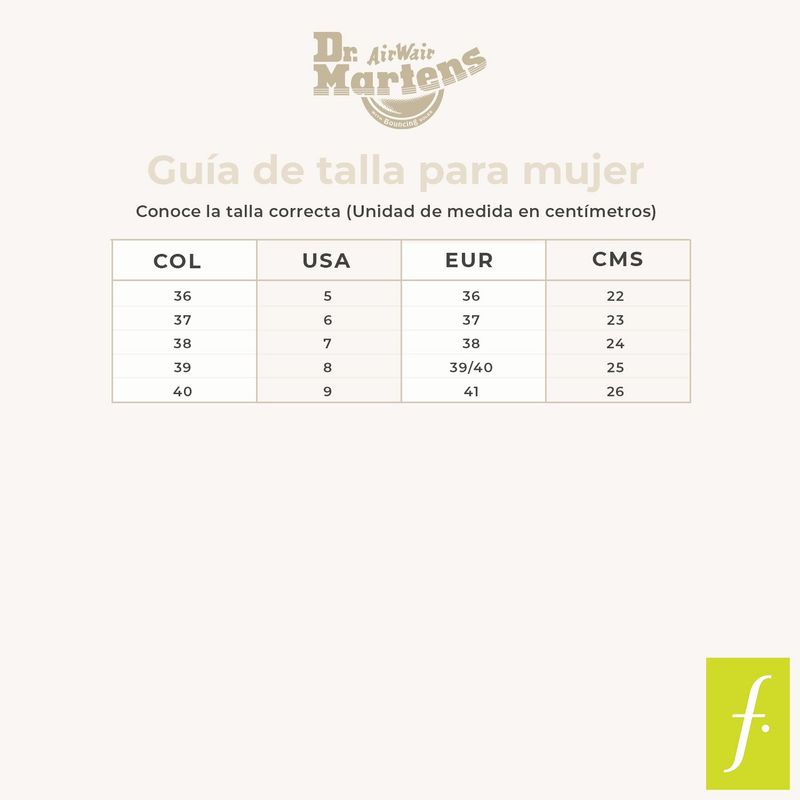 Botas Martens para Mujer en cuero 1460 Black Smooth DR MARTENS