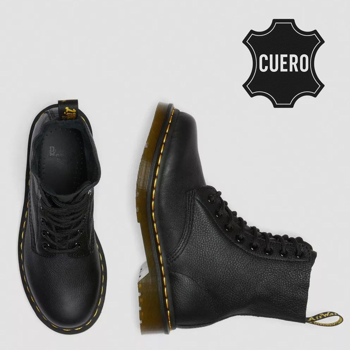 DR MARTENS - Botas Dr. Martens para Mujer en cuero 1460 Pascal Black Virginia