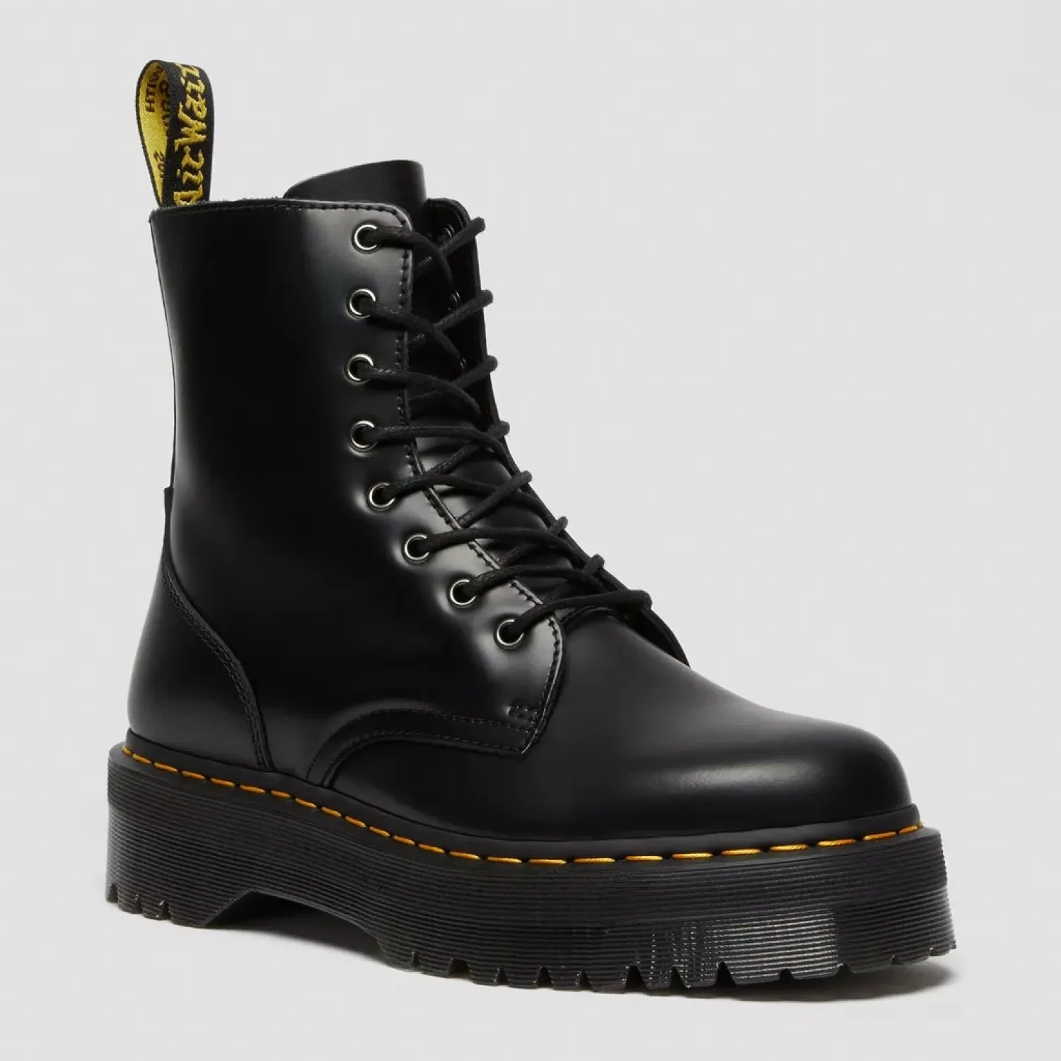 Botas Martens para Mujer en cuero Jadon Black Polished Smooth