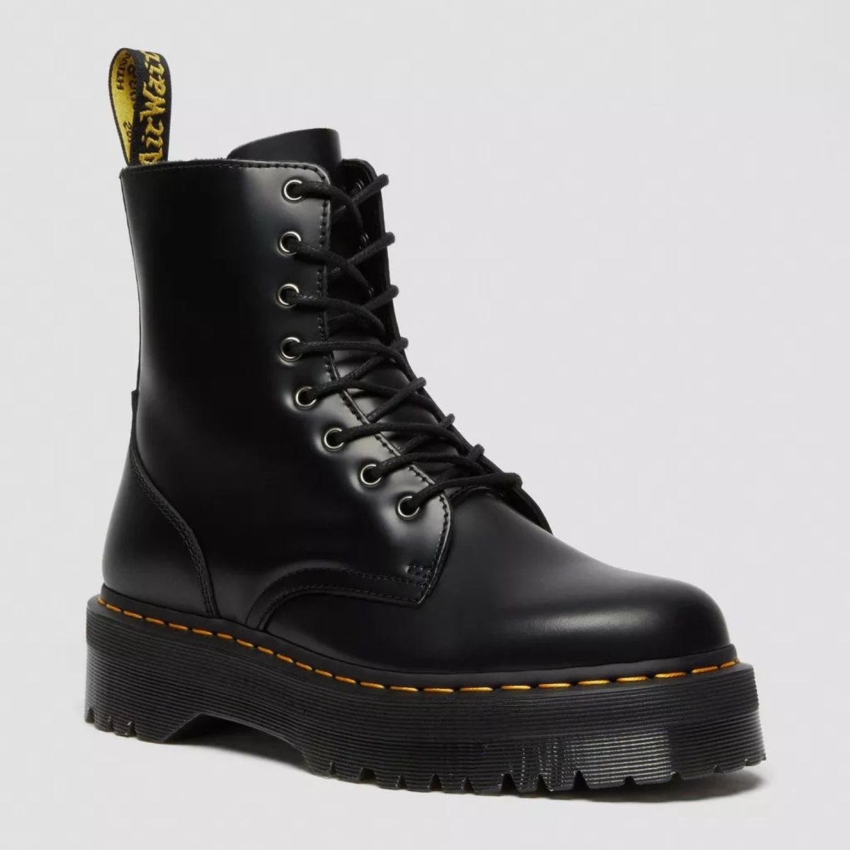 DR MARTENS - Botas Dr. Martens para Mujer en cuero Jadon Black Polished Smooth