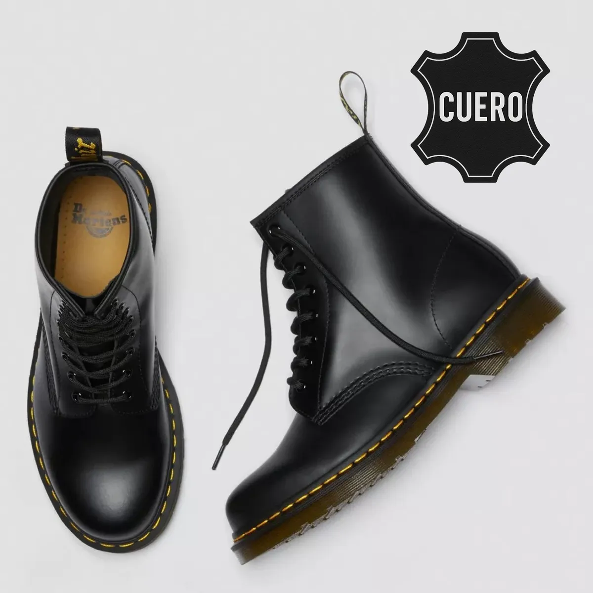 DR MARTENS - Botas Dr. Martens para Hombre en cuero 1460 Black Smooth  