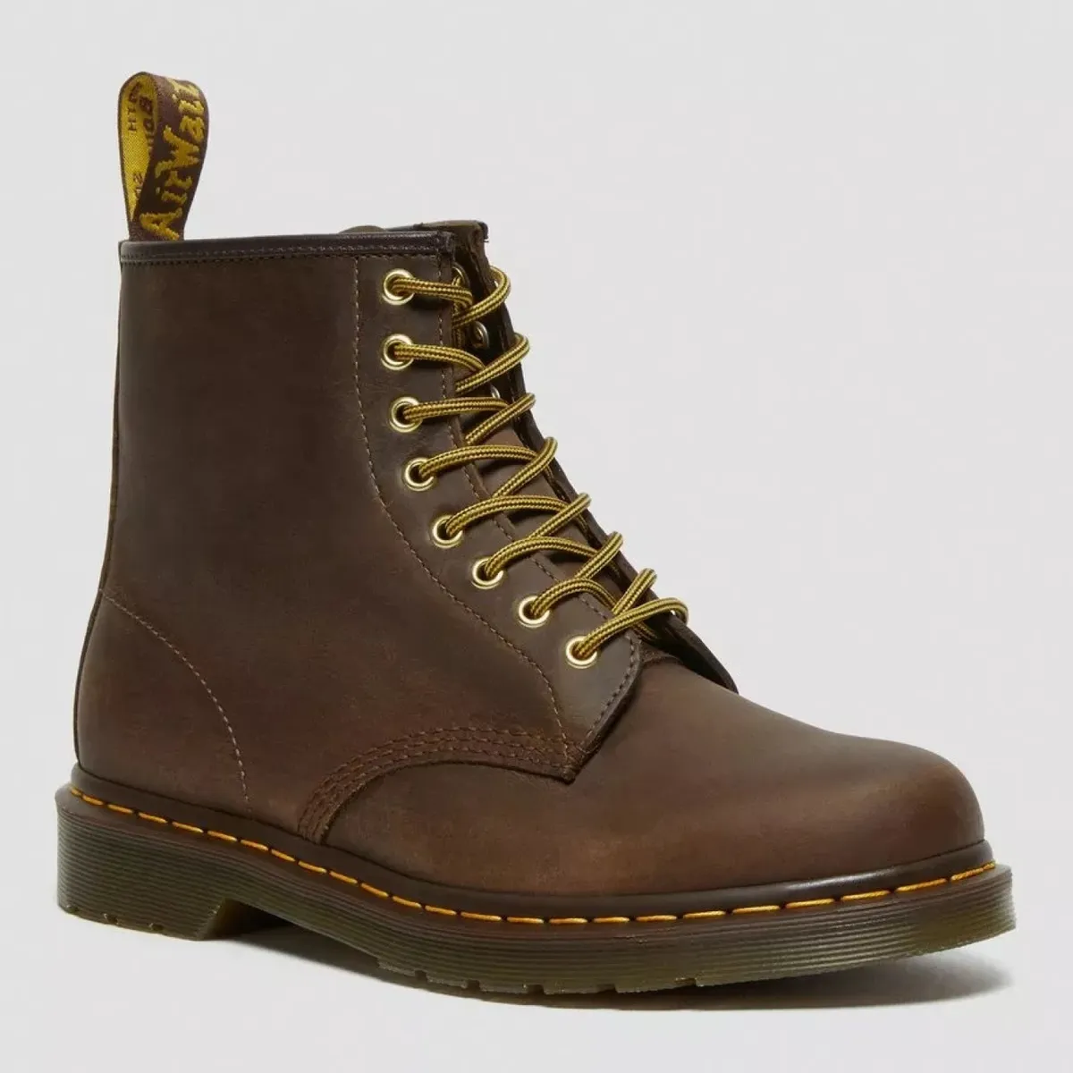 DR MARTENS - Botas Dr. Martens para Hombre en cuero 1460 Brown Crazy Horse 