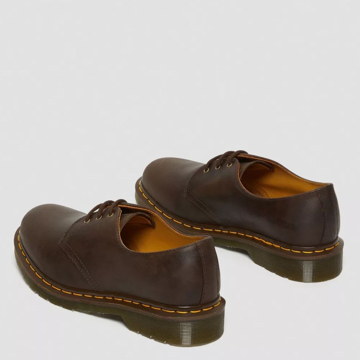 DR MARTENS - Zapatos casuales Dr. Martens para Hombre en cuero 1461 Dark Brown Crazy Horse  