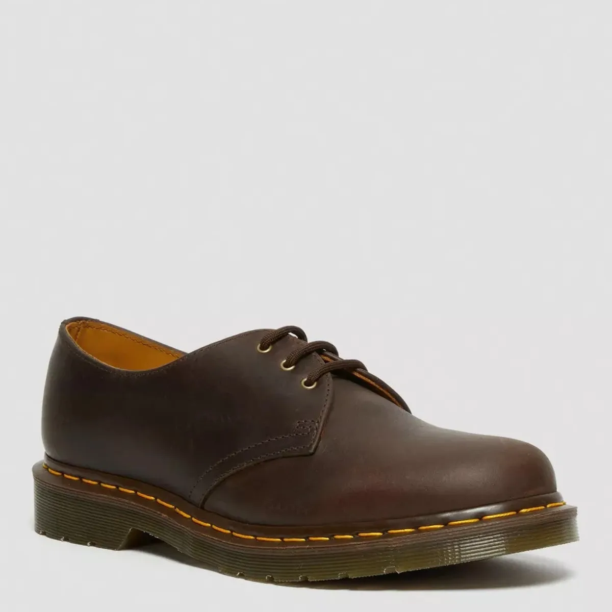 DR MARTENS - Zapatos casuales Dr. Martens para Hombre en cuero 1461 Dark Brown Crazy Horse  