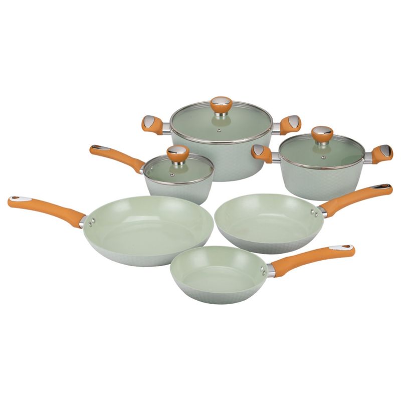 COCINA CRIOLLA - Juego de ollas Cocina Criolla: Bateria Antiadherente 9 piezas
