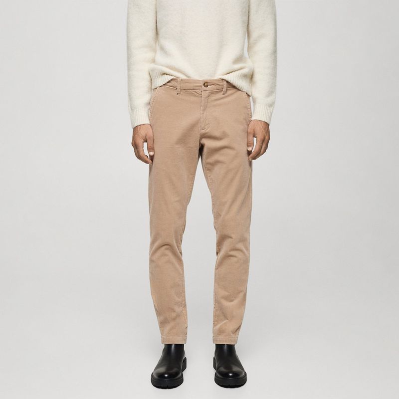 MANGO - Pantalón Chino Hombre Slim de Algodón MANGO
