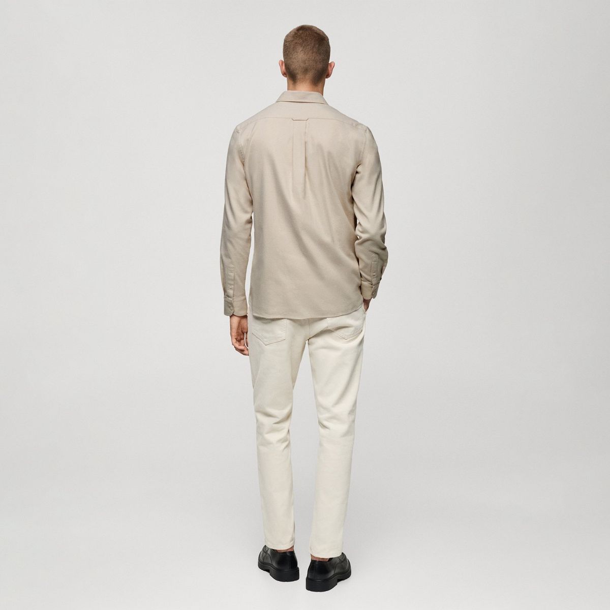 MANGO - Camisa Hombre Manga larga de Algodón Mango