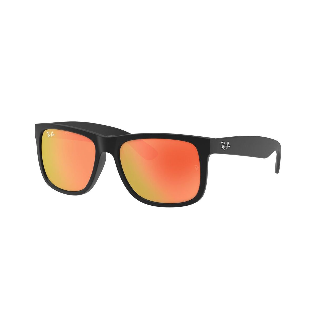 RAY BAN - Gafas De Sol Ray Ban Justin Rubber Black Brown Mirror Orange