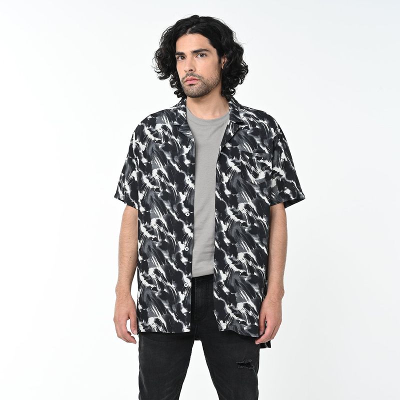 MOSSIMO - Camisa Hombre con Estampado Manga corta Mossimo