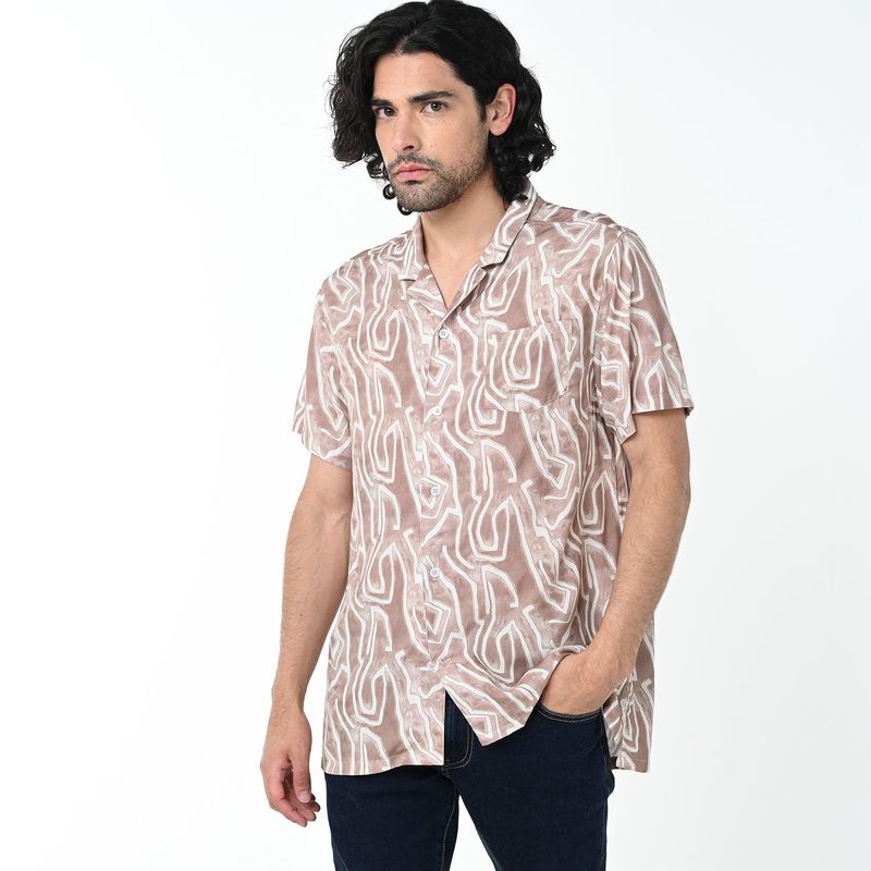 MOSSIMO - Camisa Hombre con Estampado Manga corta Mossimo
