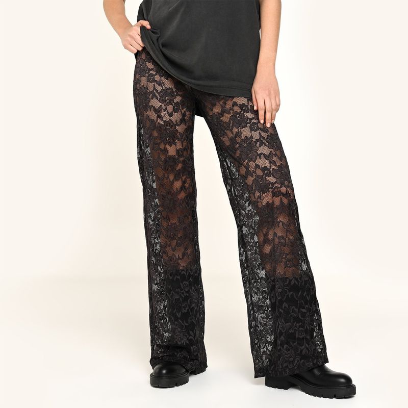 MOSSIMO - Pantalón Wide Leg Mujer Tiro alto Mossimo