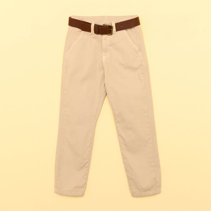 CONIGLIO - Pantalón para Niño Con cinturón Regular de Algodón Coniglio