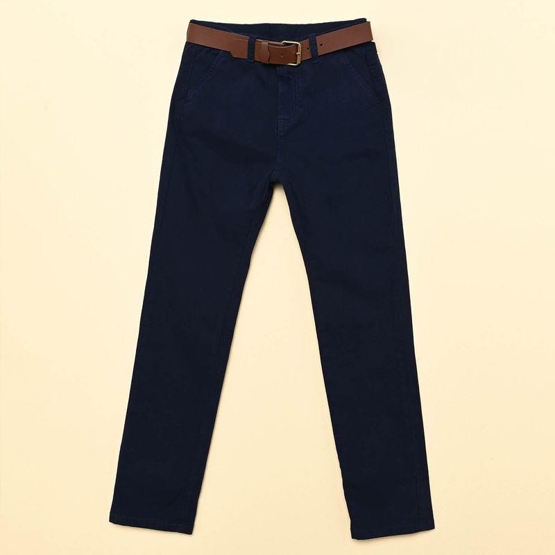 CONIGLIO - Pantalón para Niño Con cinturón Regular de Algodón Coniglio