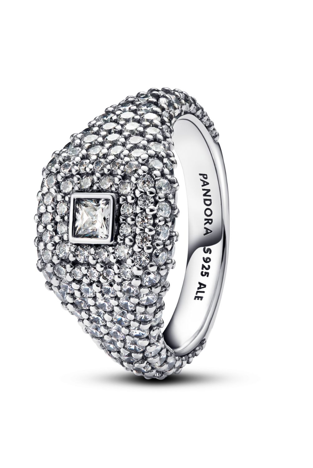 PANDORA - Anillo Pandora Cocktail Cuadrado en Pavé Plata Esterlina 