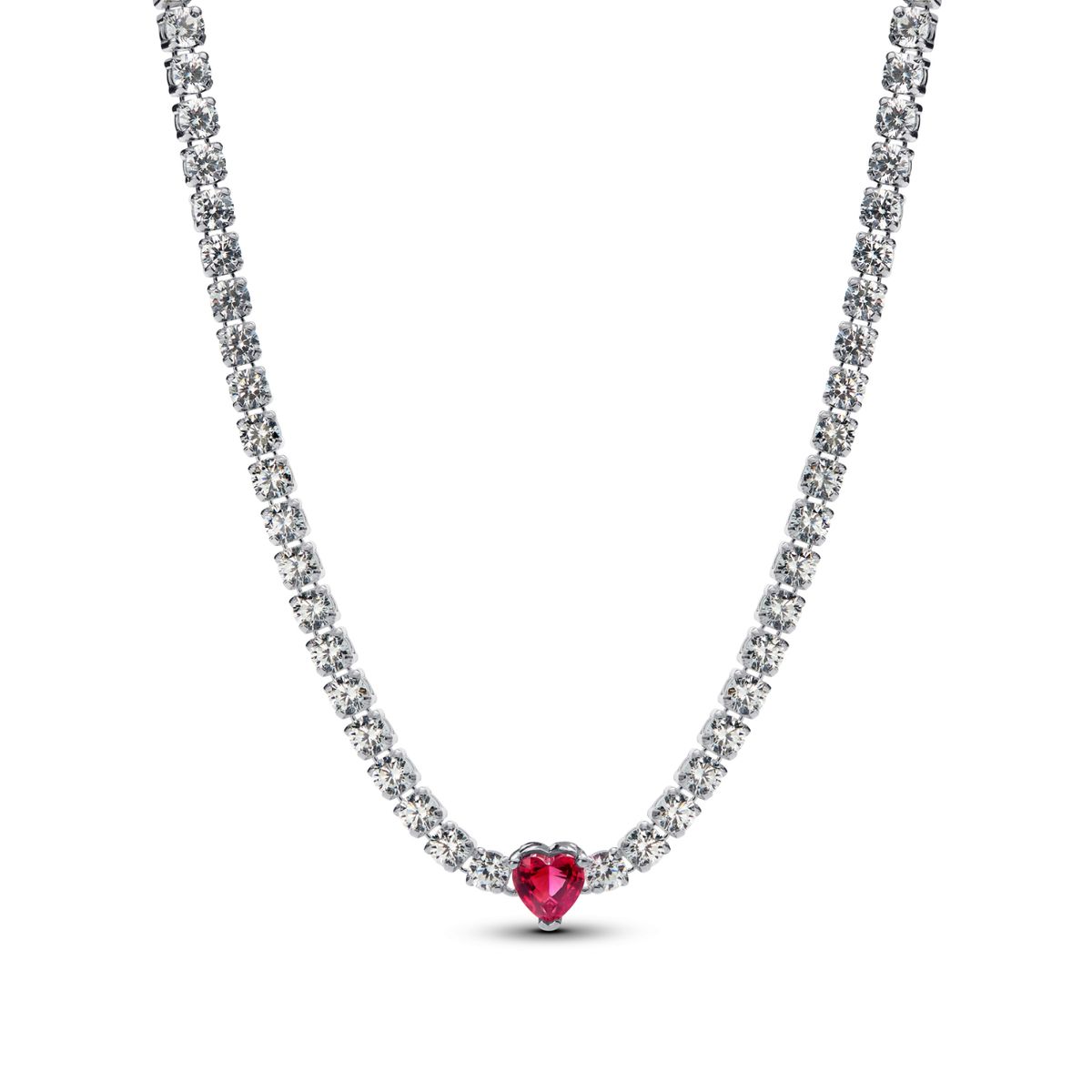 PANDORA - Choker Pandora Halo Corazón Plata Esterlina