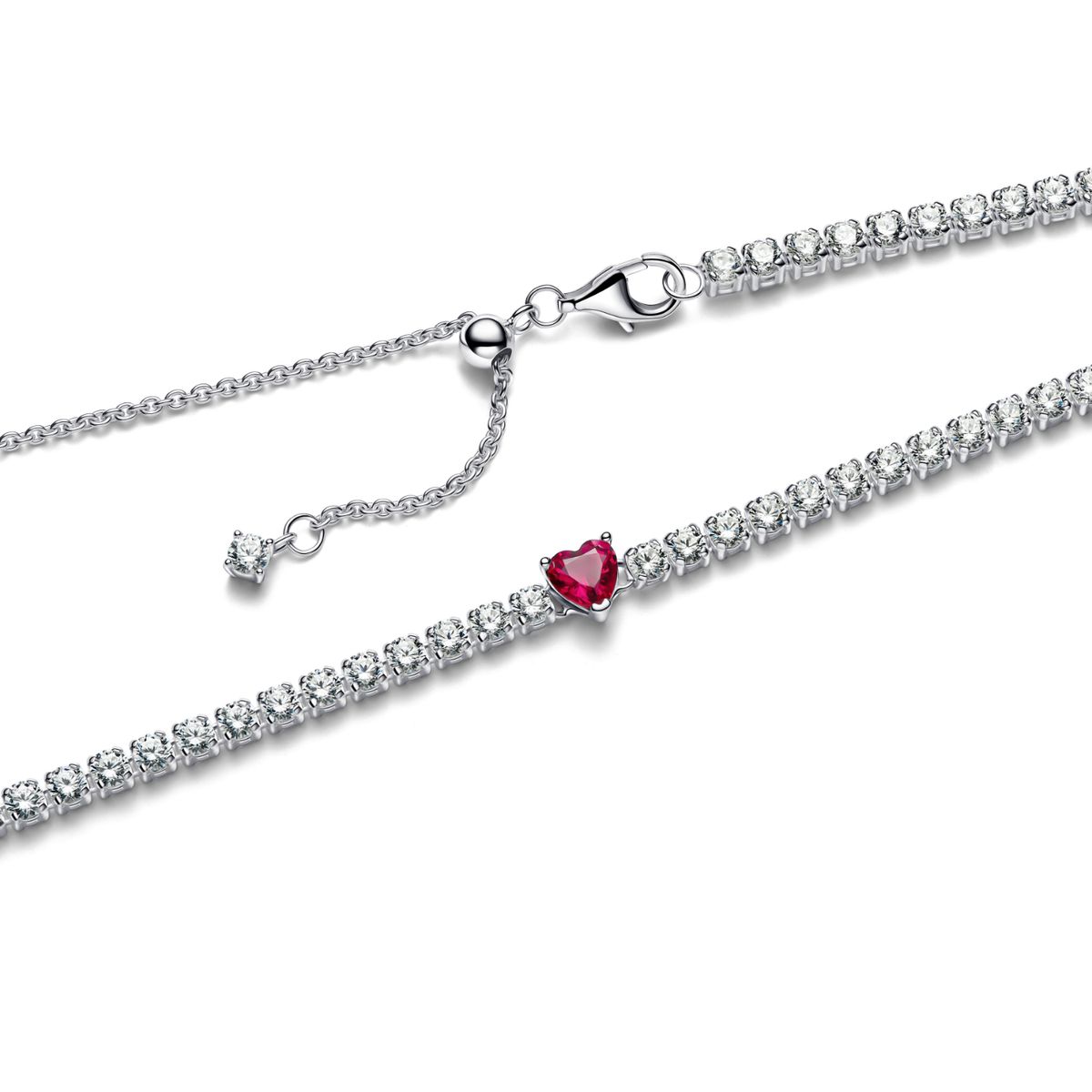 PANDORA - Choker Pandora Halo Corazón Plata Esterlina