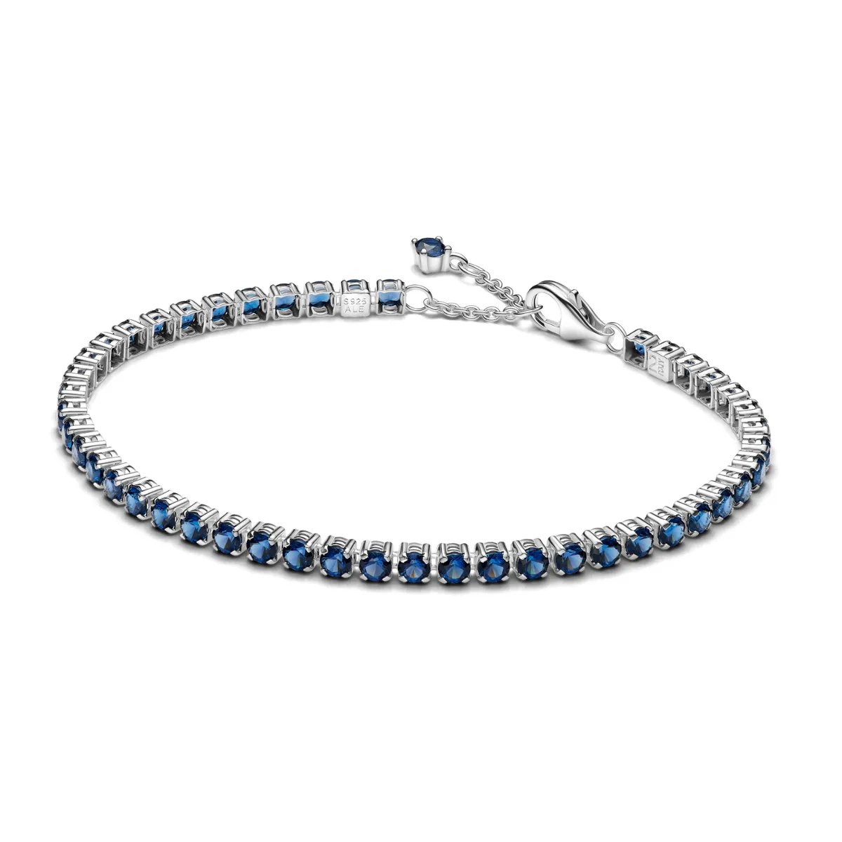 PANDORA - Brazalete Pandora Tenis Azul Brillante Plata Esterlina