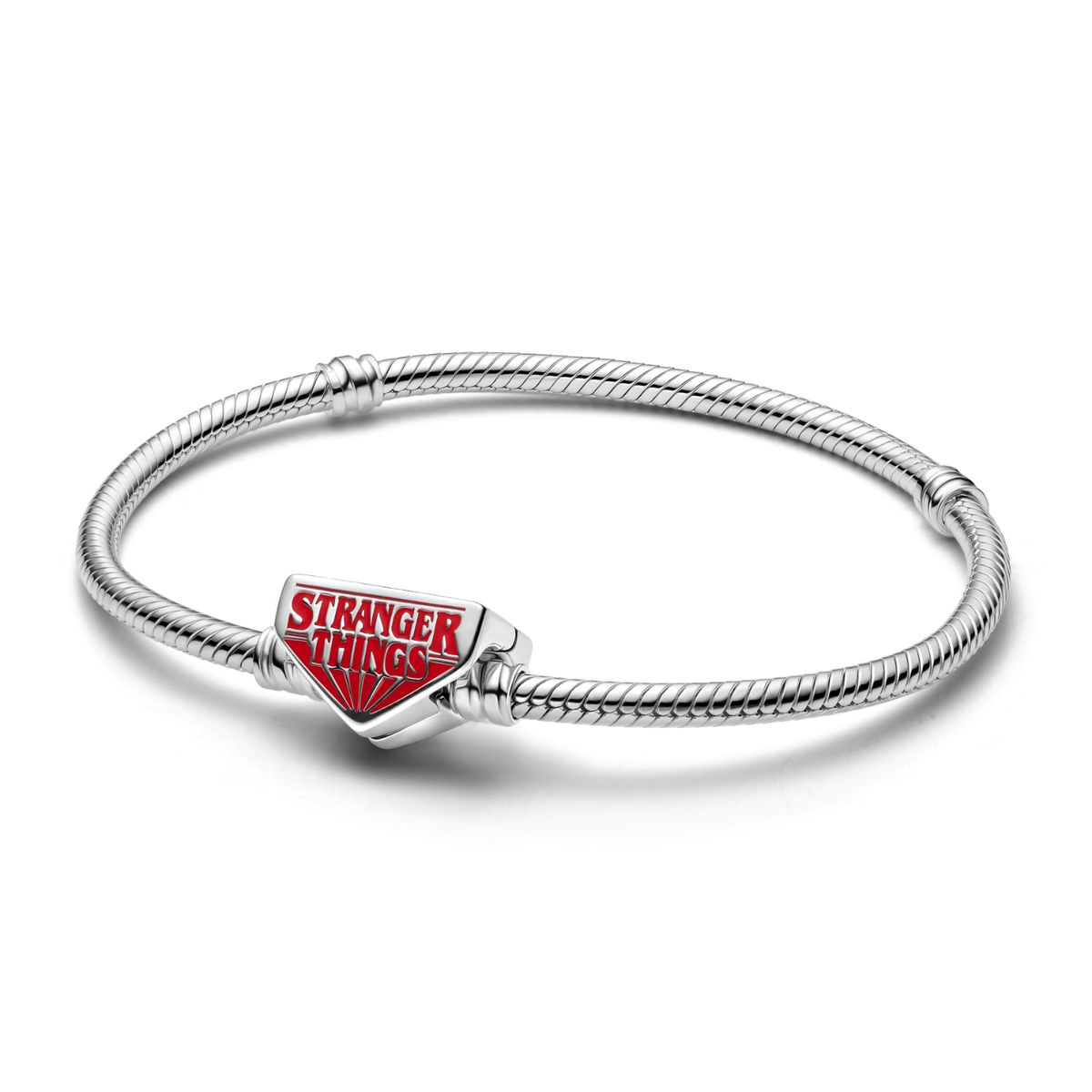PANDORA - Brazalete Pandora Moments Cadena de Serpiente con Cierre de Stranger Things  Plata Esterlina