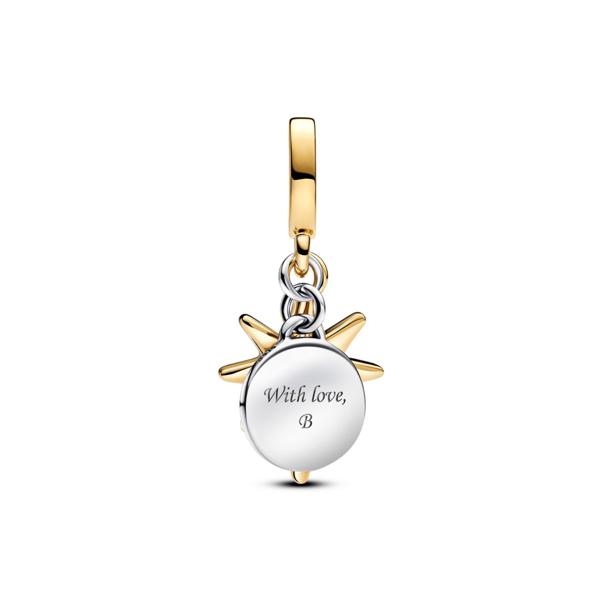 PANDORA - Charm Pandora Grabable Estrella Polar Plata Esterlina y Recubrimiento en Oro