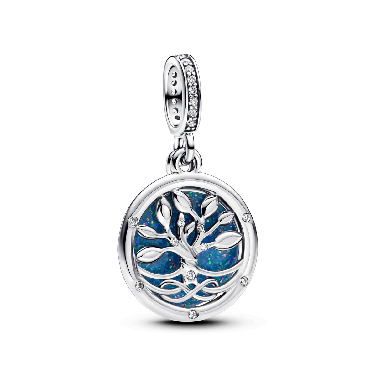 PANDORA - Charm Pandora Árbol del Infinito que brilla en la oscuridad Plata Esterlina