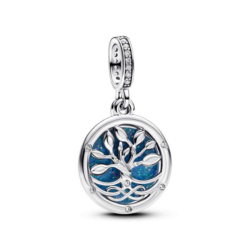 PANDORA - Charm Pandora Árbol del Infinito que brilla en la oscuridad Plata Esterlina