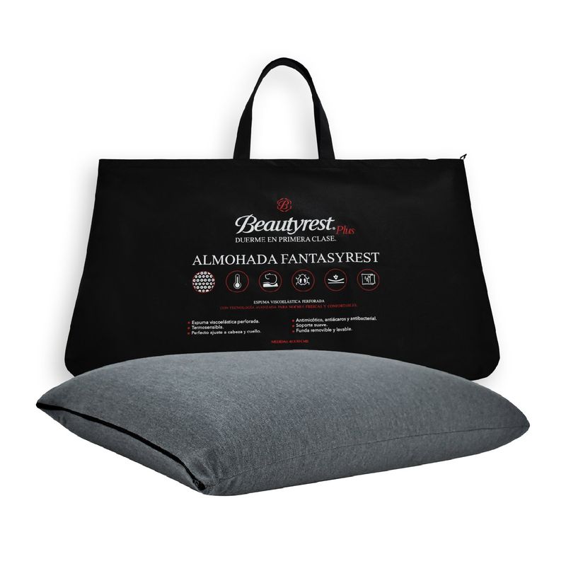 AMERICANA DE COLCHONES - Almohada Viscoelástica Soft PLUS 40 x 80 x 13 cm AMERICANA DE COLCHONES