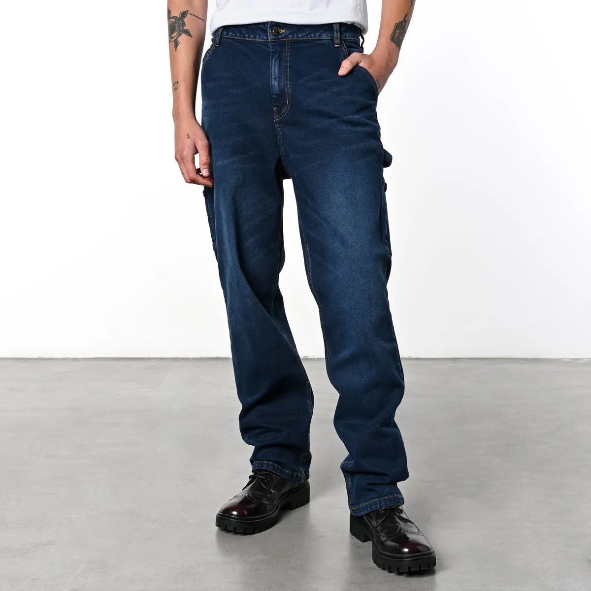 DENIMLAB - Jean 5 Bolsillos Hombre Baggy de Algodón Denimlab