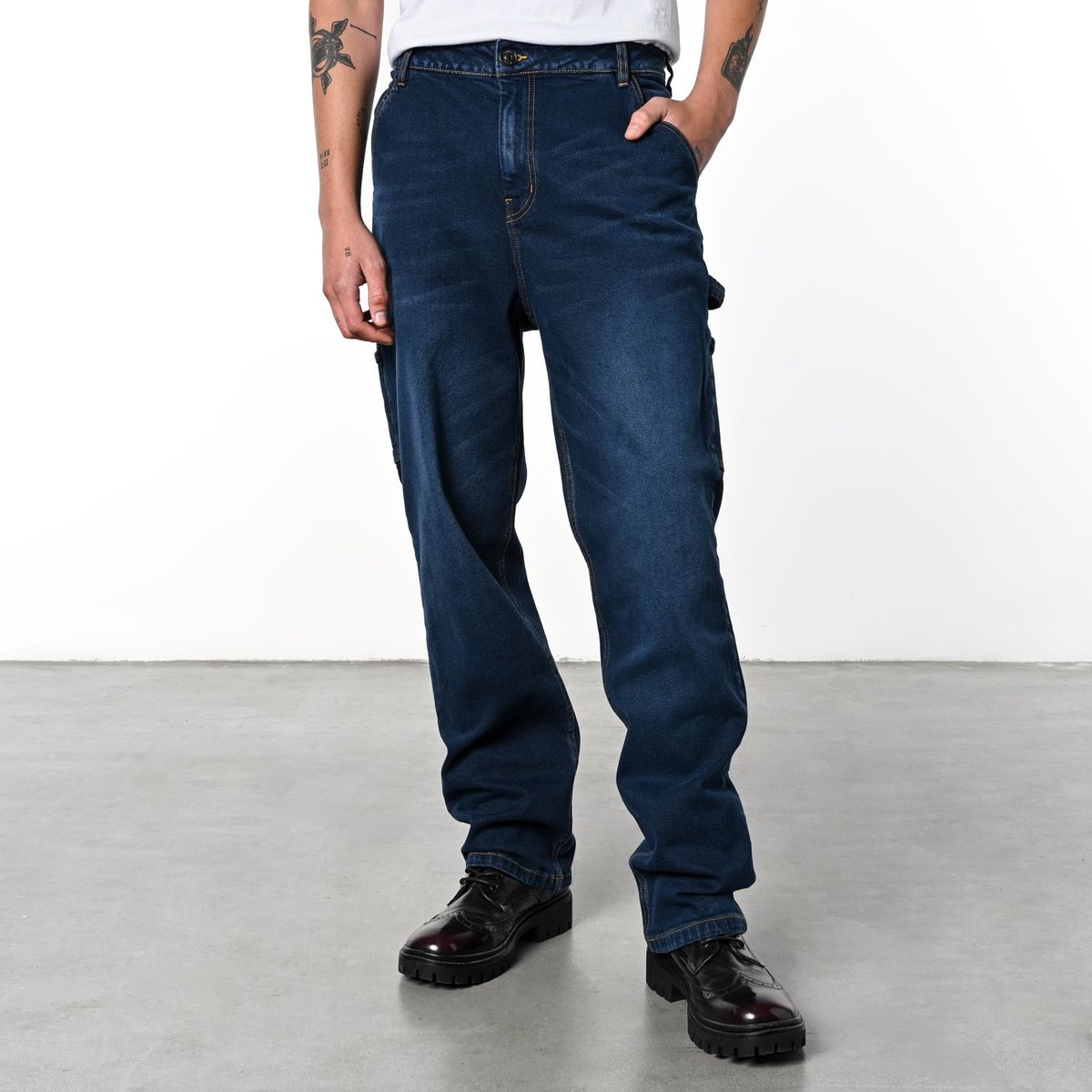DENIMLAB - Jean 5 Bolsillos Hombre Baggy de Algodón Denimlab