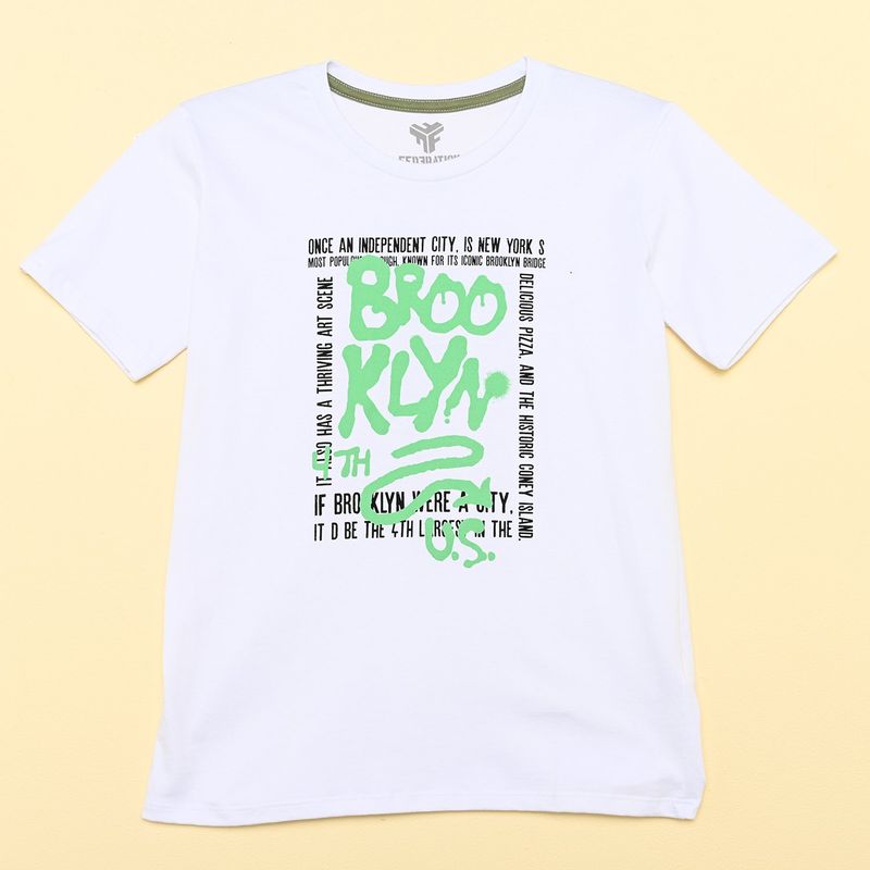 FEDERATION - Camiseta Niño con Estampado Manga corta Algodón Federation