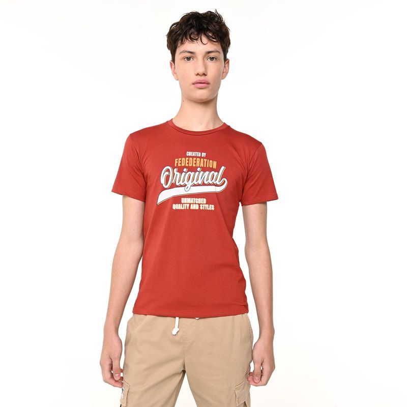 FEDERATION - Camiseta Niño con Estampado Manga corta Algodón Federation