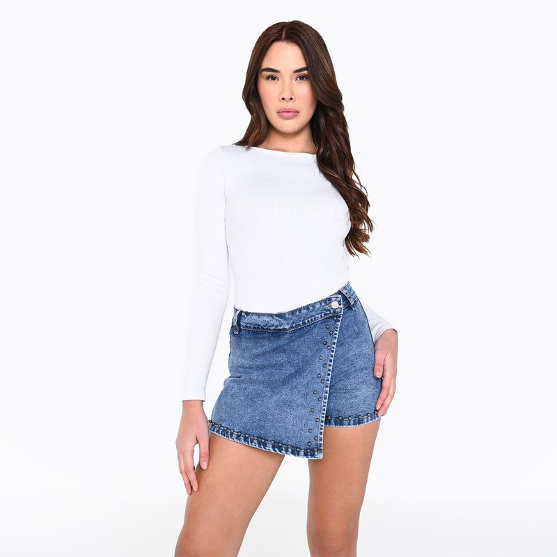 MOSSIMO - Falda short Mini Mujer de Algodón Mossimo