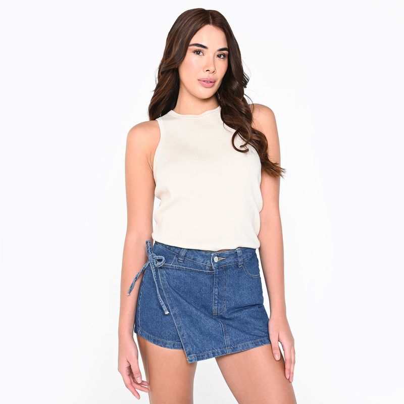MOSSIMO - Falda short Mini Mujer de Algodón Mossimo