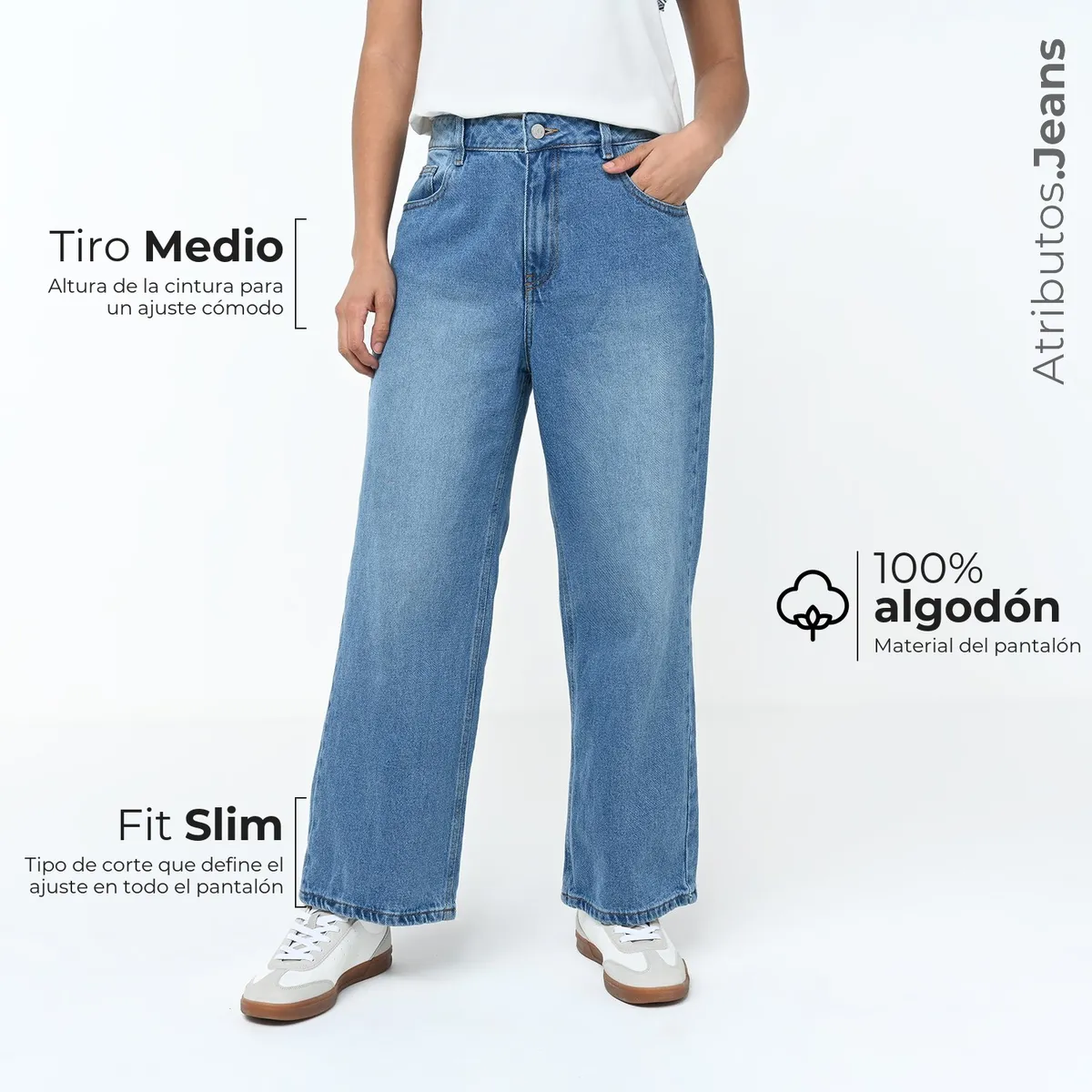 UNIVERSITY CLUB - Jean Recto  Mujer De Algodón University Club 