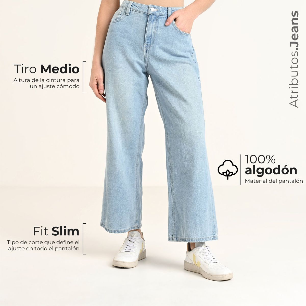 UNIVERSITY CLUB - Jean Recto  Mujer De Algodón University Club 