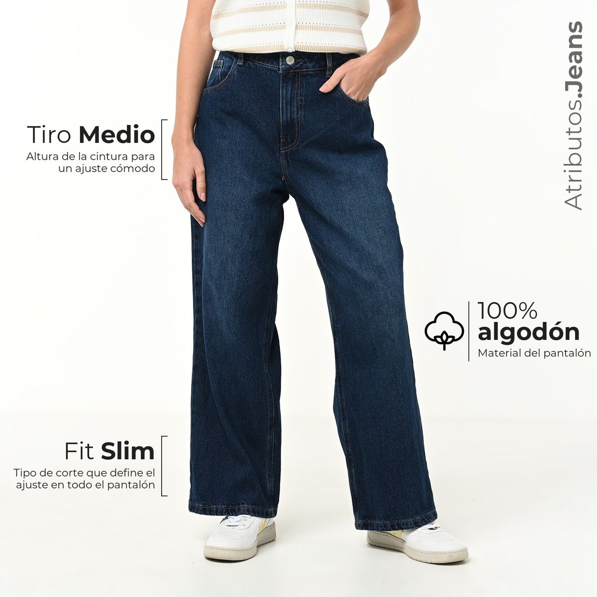 UNIVERSITY CLUB - Jean Recto  Mujer De Algodón University Club 